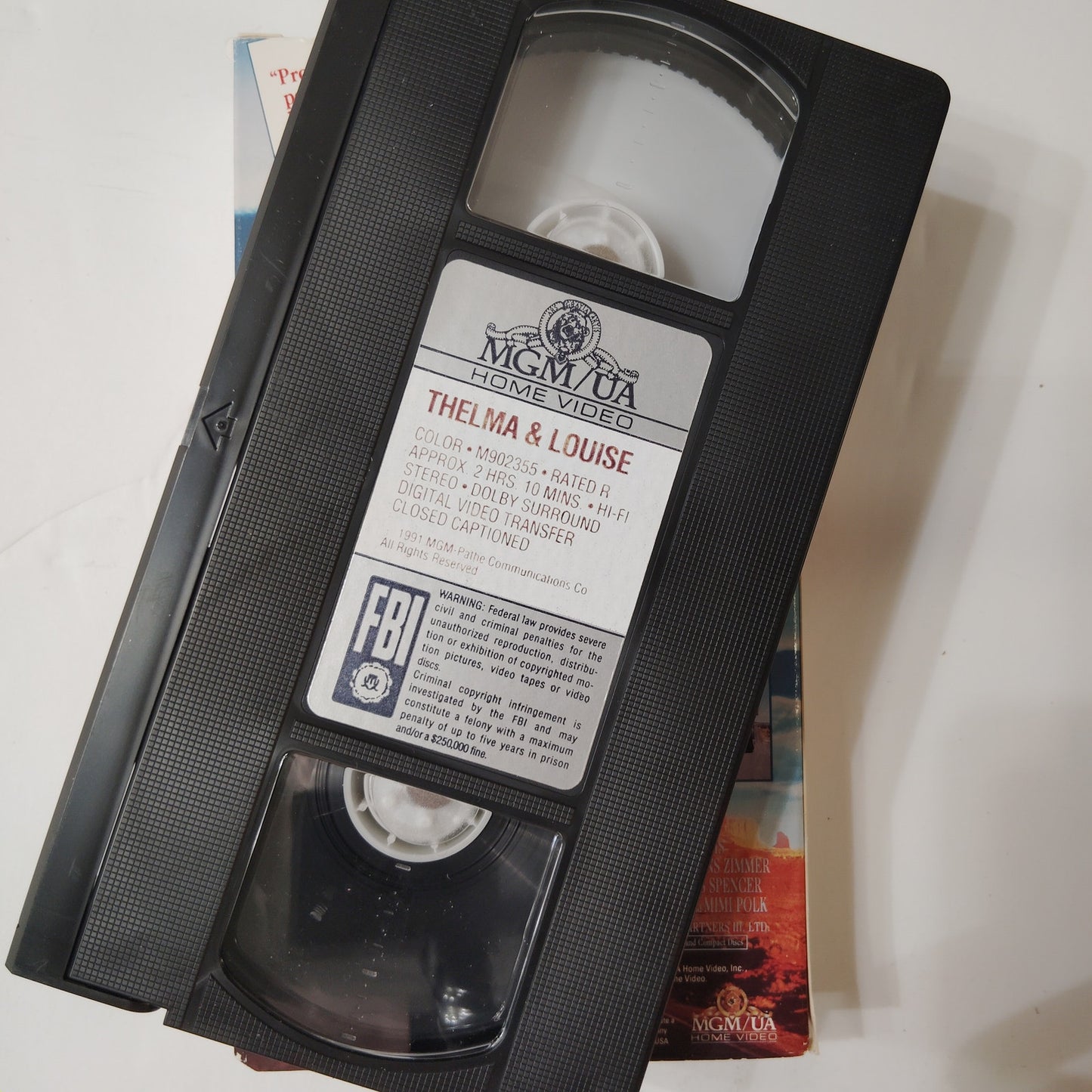 Thelma & Louise VHS 1991 Geena Davis Susan Sarandon Brad Pitt Drama
