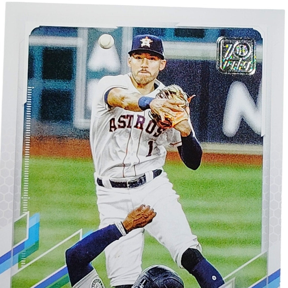 2021 Topps Series 1 Carlos Correa 253 Houston Astros SS 70th Logo VG/EX