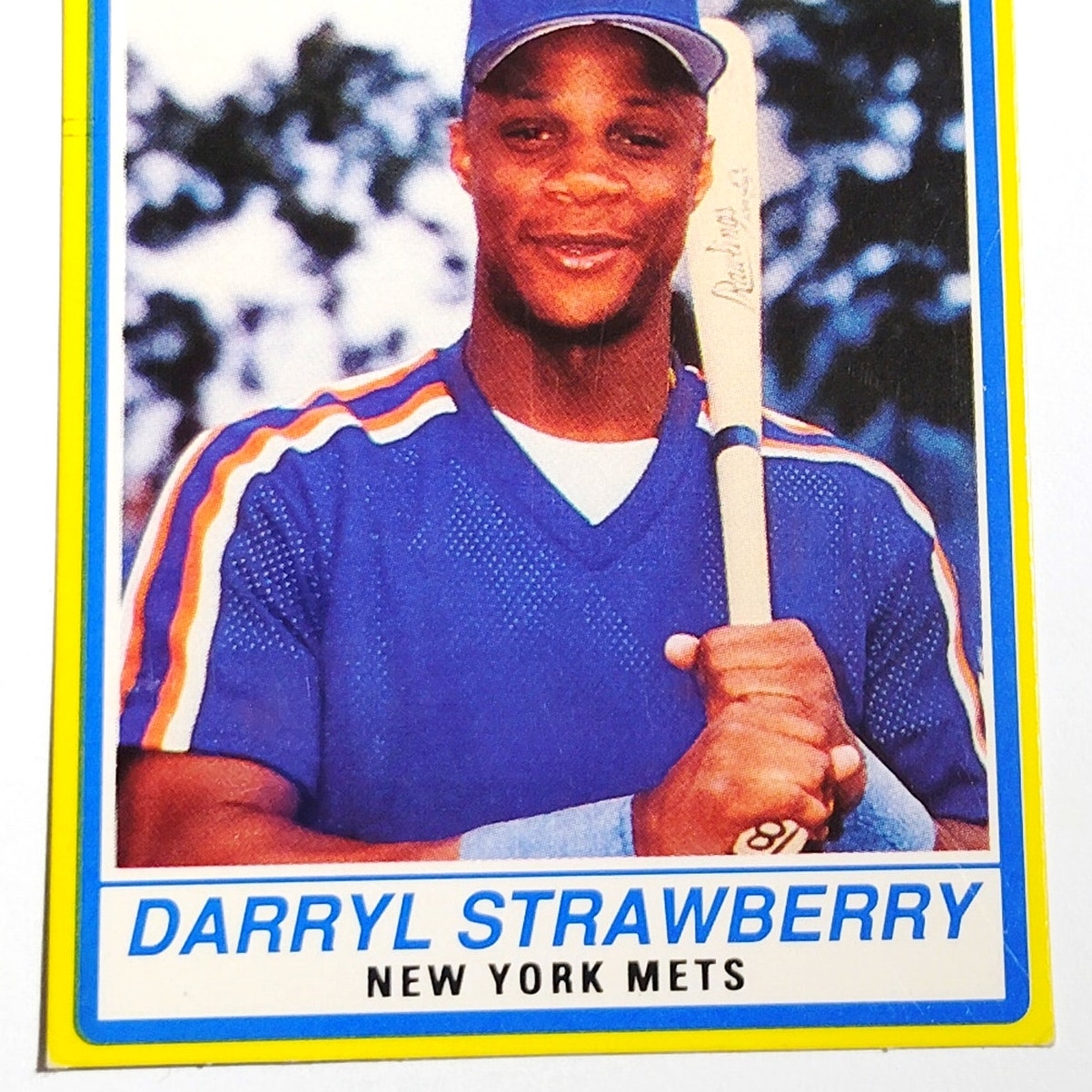 1991 Post Collector Series Darryl Strawberry #7 New York Mets OF Ball Card NM