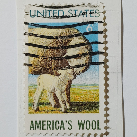 1971 US 6c America's Wool Commemorative #1423 Used Cancelled Vintage