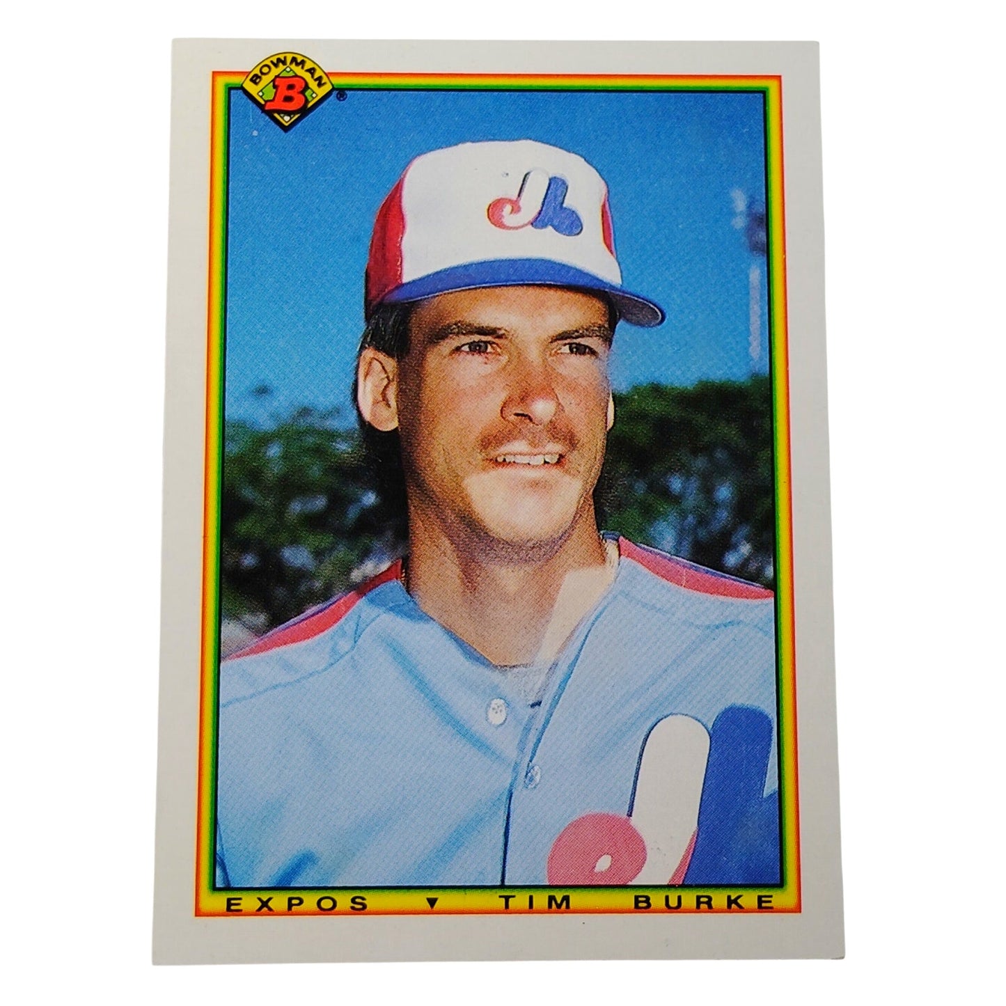 1990 Bowman Tim Burke #103 Montreal Expos Pitcher MLB Baseball Card NM