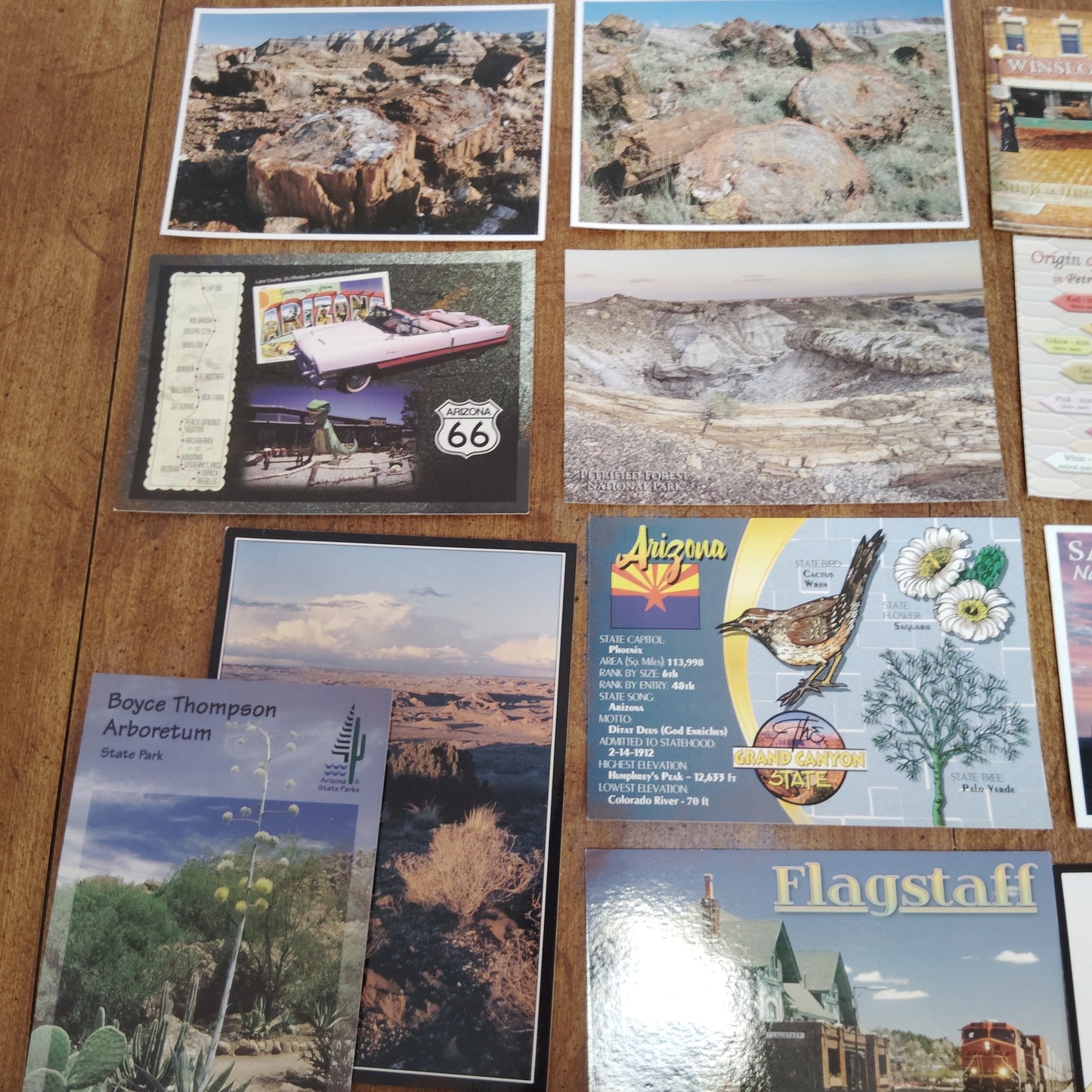 24 PCS VTG Arizona Postcard Collection - Grand Canyon, Route 66 Ephemera Lot