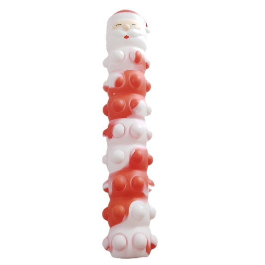 Light Up Santa Bubble Popper Fidget Toy Christmas Stress Reliever Red White