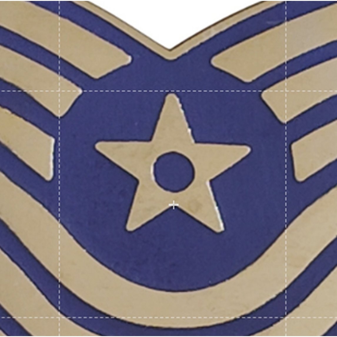 USAF Master Sergeant Rank Novelty Hat Lapel Pin 1‑1/8" × 1‑1/8"