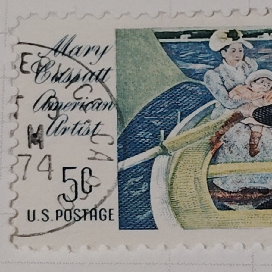 1966 Scott #1322 – 5¢ Mary Cassatt / The Boating Party – Canceled