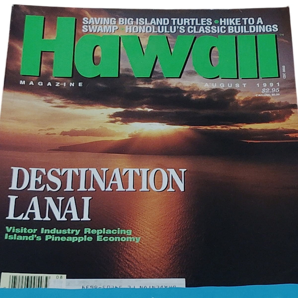 Hawaii Magazine August 1991 - Destination Lanai - Vintage Travel & Culture