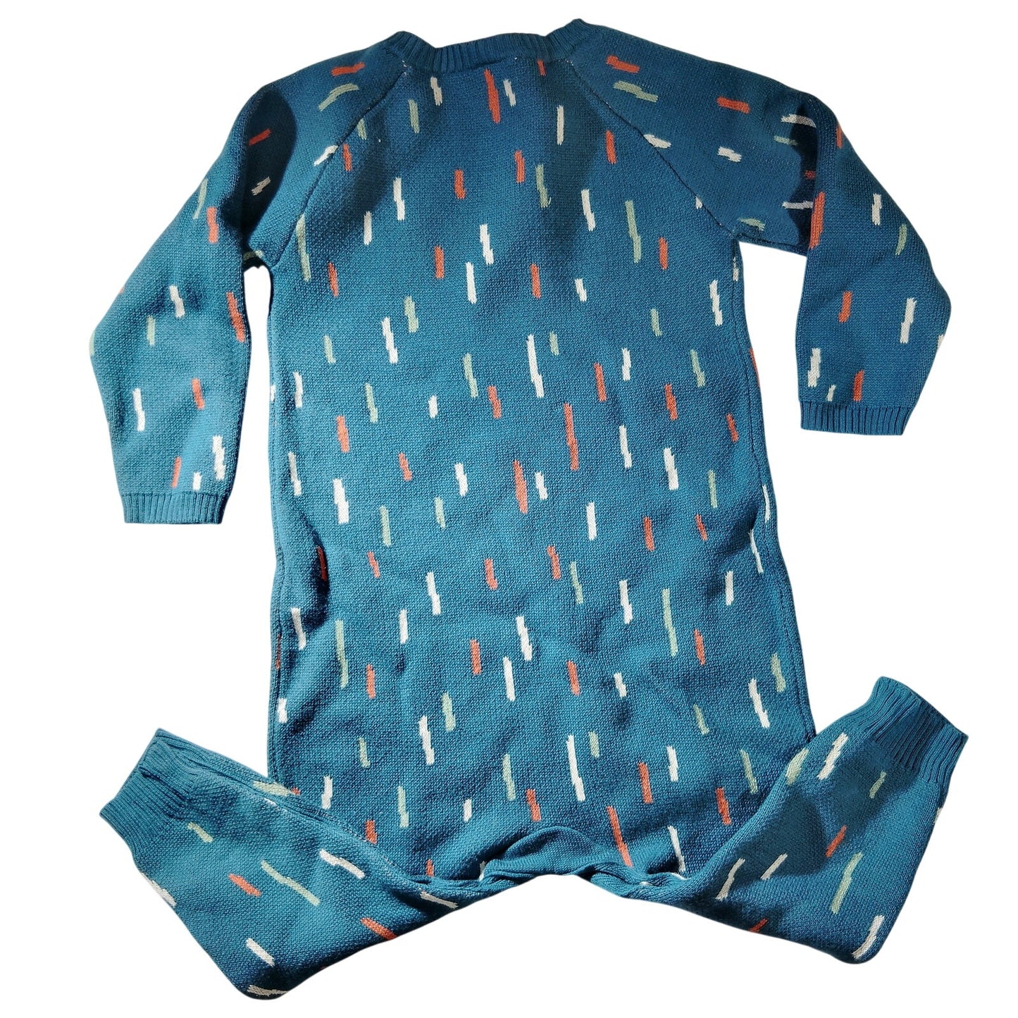 Nordstrom Baby Organic Cotton Thick‑Knit One‑Piece Blue 18M