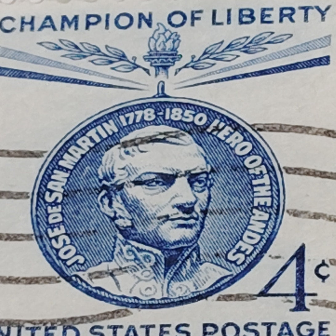 1959 Scott #1125 – 4¢ José de San Martín / Champion of Liberty – Canceled
