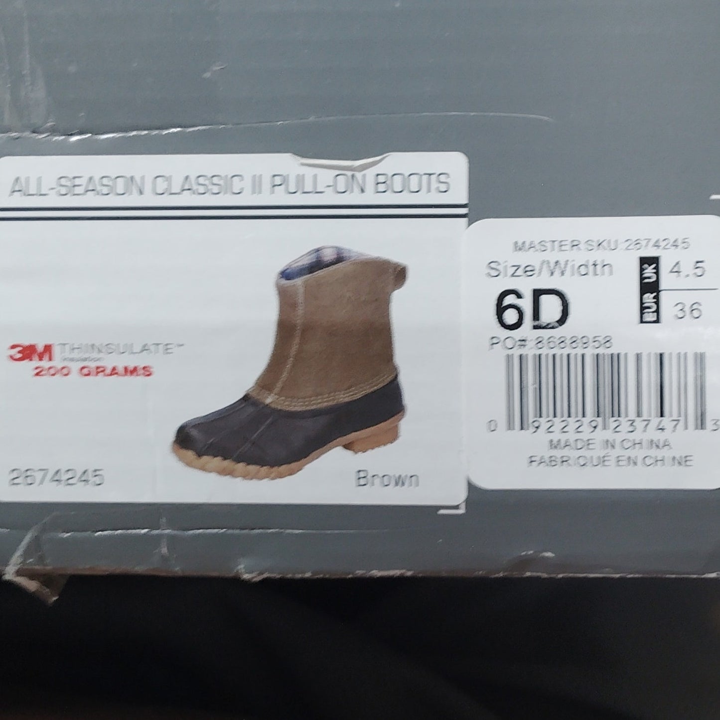 Natural Reflections Classic III Pull-On Duck Boots, 6D, Waterproof & Insulated