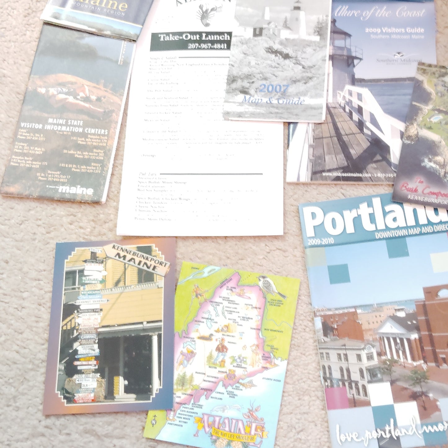 Maine Travel Ephemera Lot 2007–2010 Portland Acadia Kennebunkport 1.75 Lbs