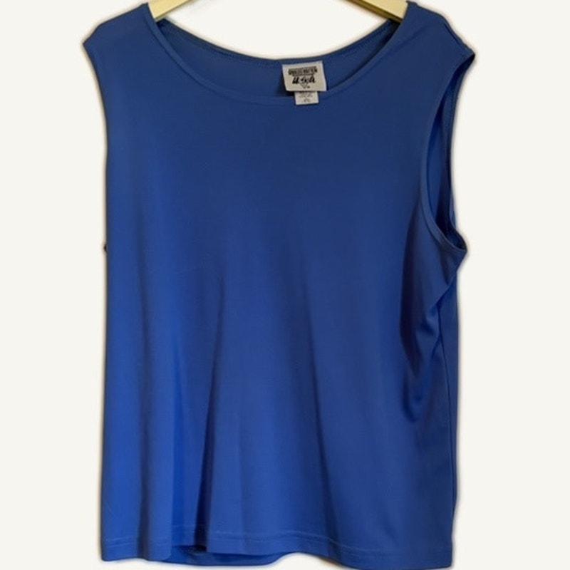 Lulu-B Sheer Knit Cover-Up & Spoiled Rotten Blue Tank Top Set 16/L 2PC