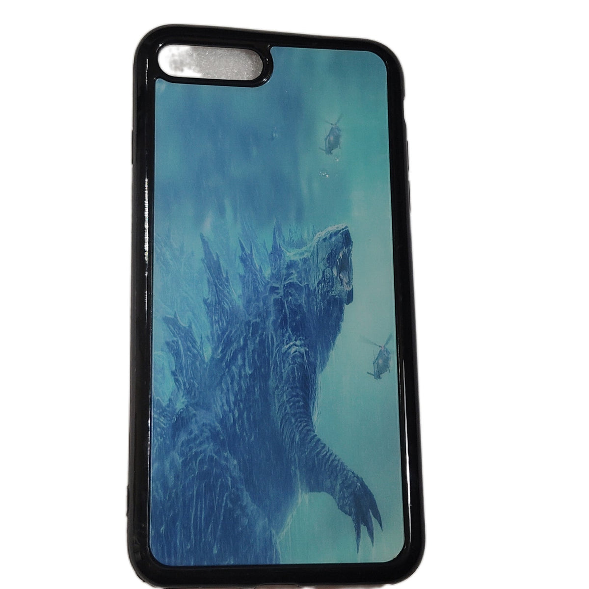 JNPOAI Godzilla iPhone 7/8 Plus Phone Case Blue Sea Monster Black Bumper