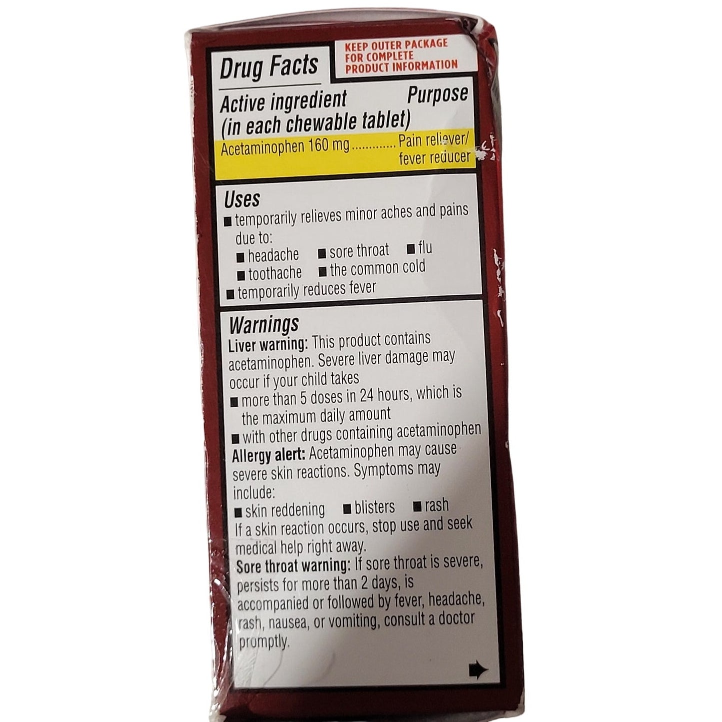 Walgreens Children's Pain & Fever Chewable Tablets Grape 2 Boxes (48 Tabs Total)