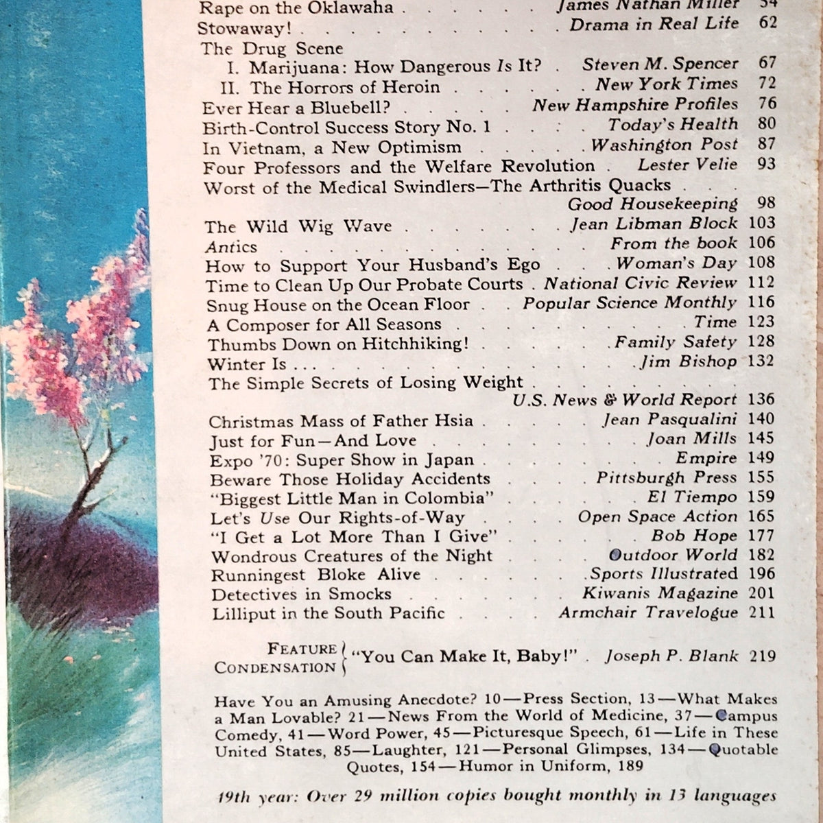 Reader's Digest January 1970 Vintage Magazine Tyrus Wong Starbright Art Cover