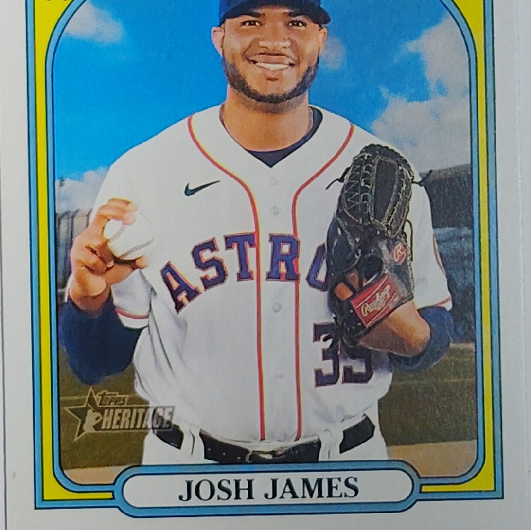 2021 Topps Heritage Josh James 657 Houston Astros Pitcher Baseball VG/EX
