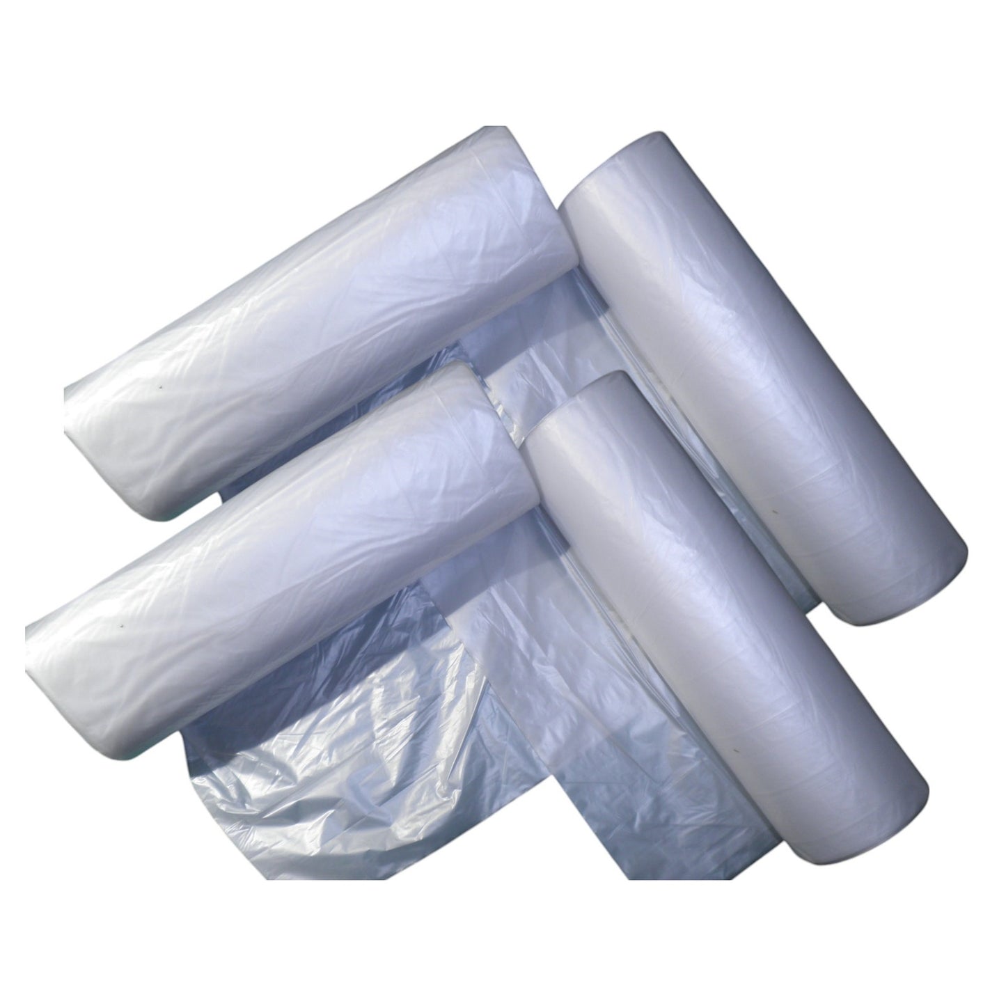 100 High-Density Can Liners, 45 gal, 11 mic, 40" x 46", Perforated Roll