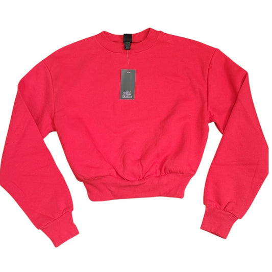 Wild Fable Cropped Sweatshirt – Red Small | Pullover, Long Sleeve, Crew Neck