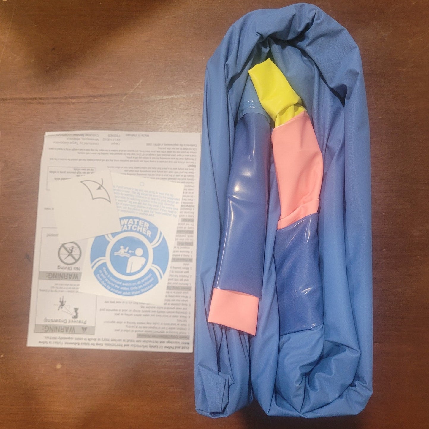 3-Ring Round Kiddie Pool – 105 Gal – Yellow/Pink/Navy – 10.63' x 4.13' x 15"