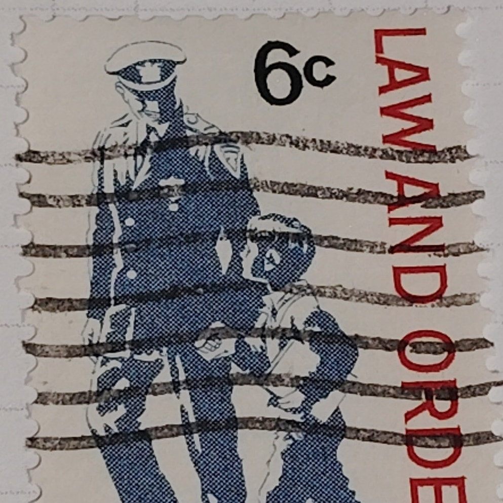 1968 Scott #1343 – 6¢ Law and Order / Police & Youth – Canceled