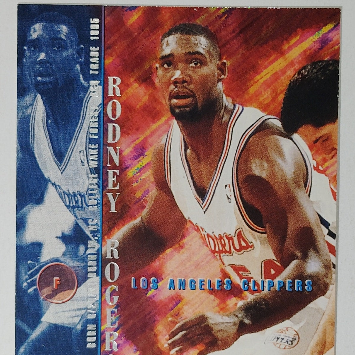 1995-96 Fleer Rodney Rogers Card No. 230 – Clippers – Forward – VG/EX