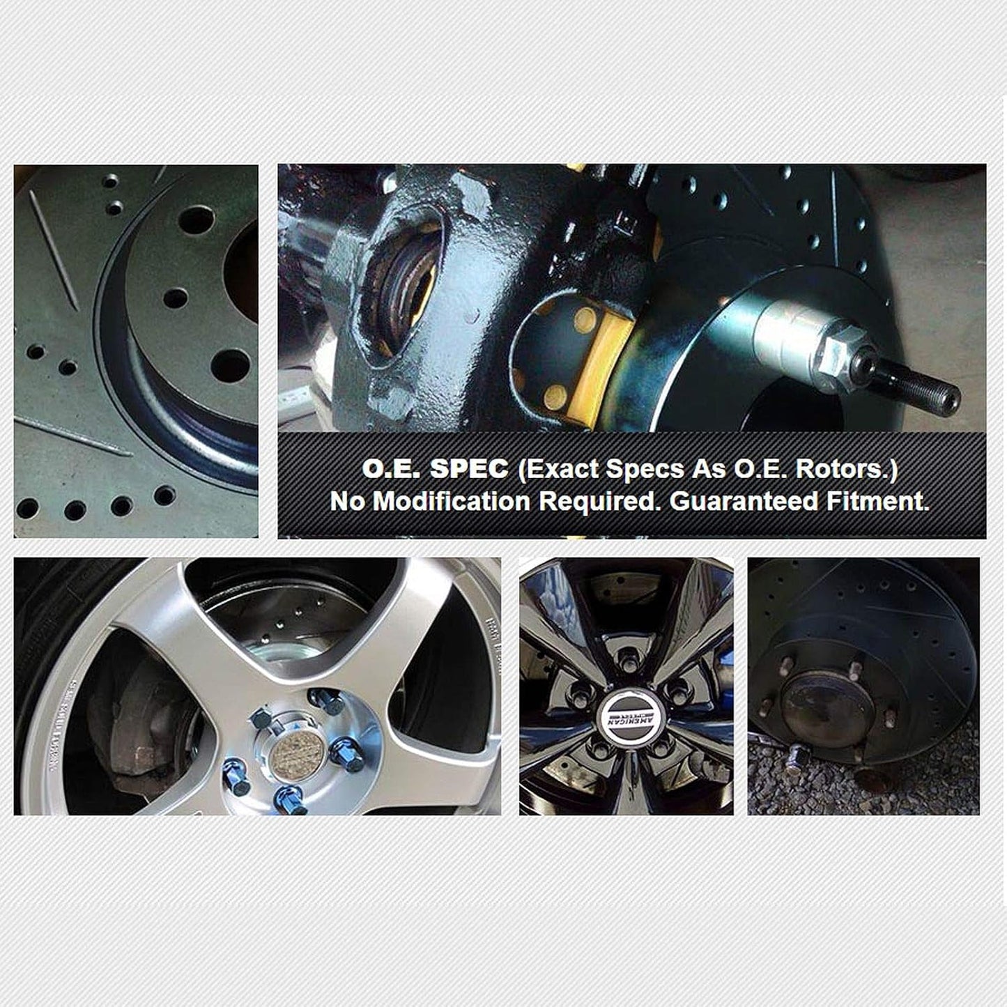Power Sport Front & Rear Brakes and Rotors Kit fits 2014-2016 Mazda 3 / Mazda 3 Sport Ceramic Pads