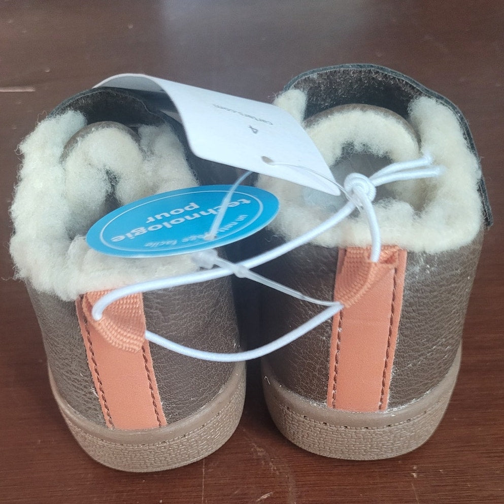 Carter’s Chatham Boot Size 4 Toddler Brown Faux-Suede Hook & Loop Strap CF21F12P