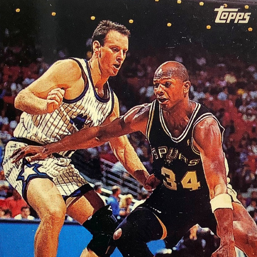 Terry Cummings, San Antonio Spurs, 1993 Topps Collector's Card 273, EXC