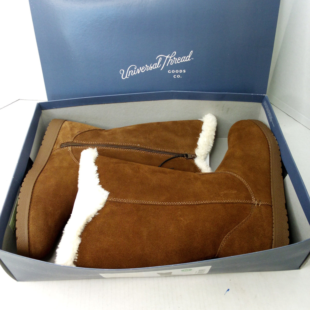 Universal Thread Charleigh Suede Faux Fur Lined Winter Boots Sz 10 Brown