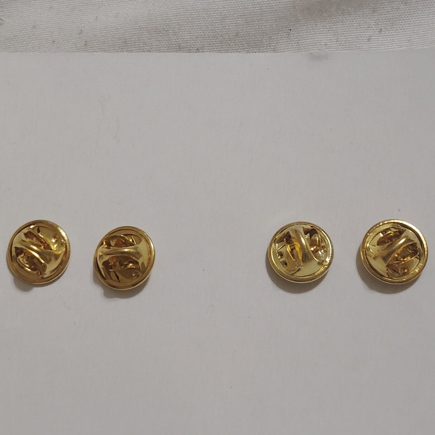 Gold‑Tone Captain Corrugated Rank Bars Set – Collar Device Pin Set – 1‑1/8" × 1"