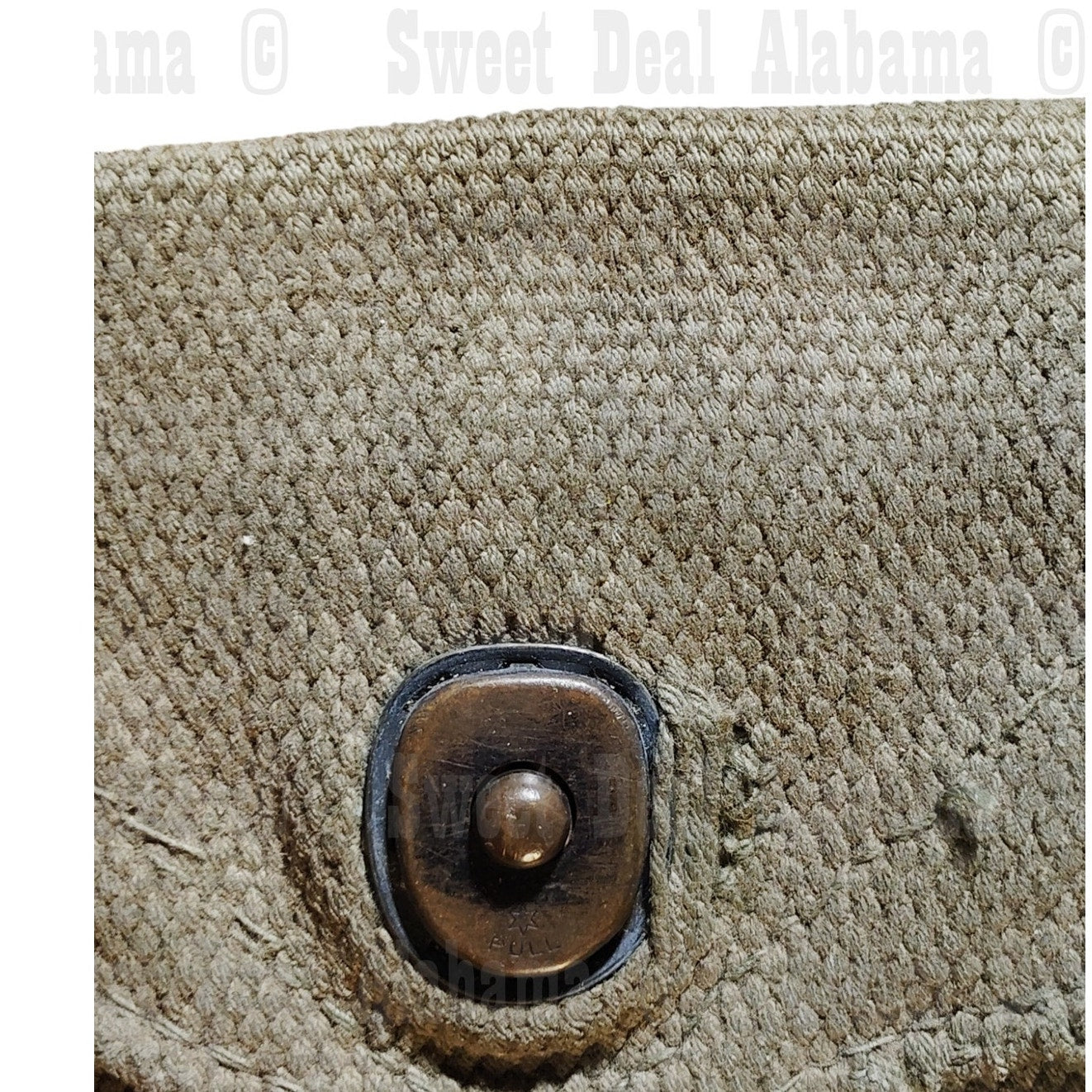 WWII Canvas First Aid Pouch for Compress, USGI Field Gear w/o Clip 5-1/2 x 3-3/8