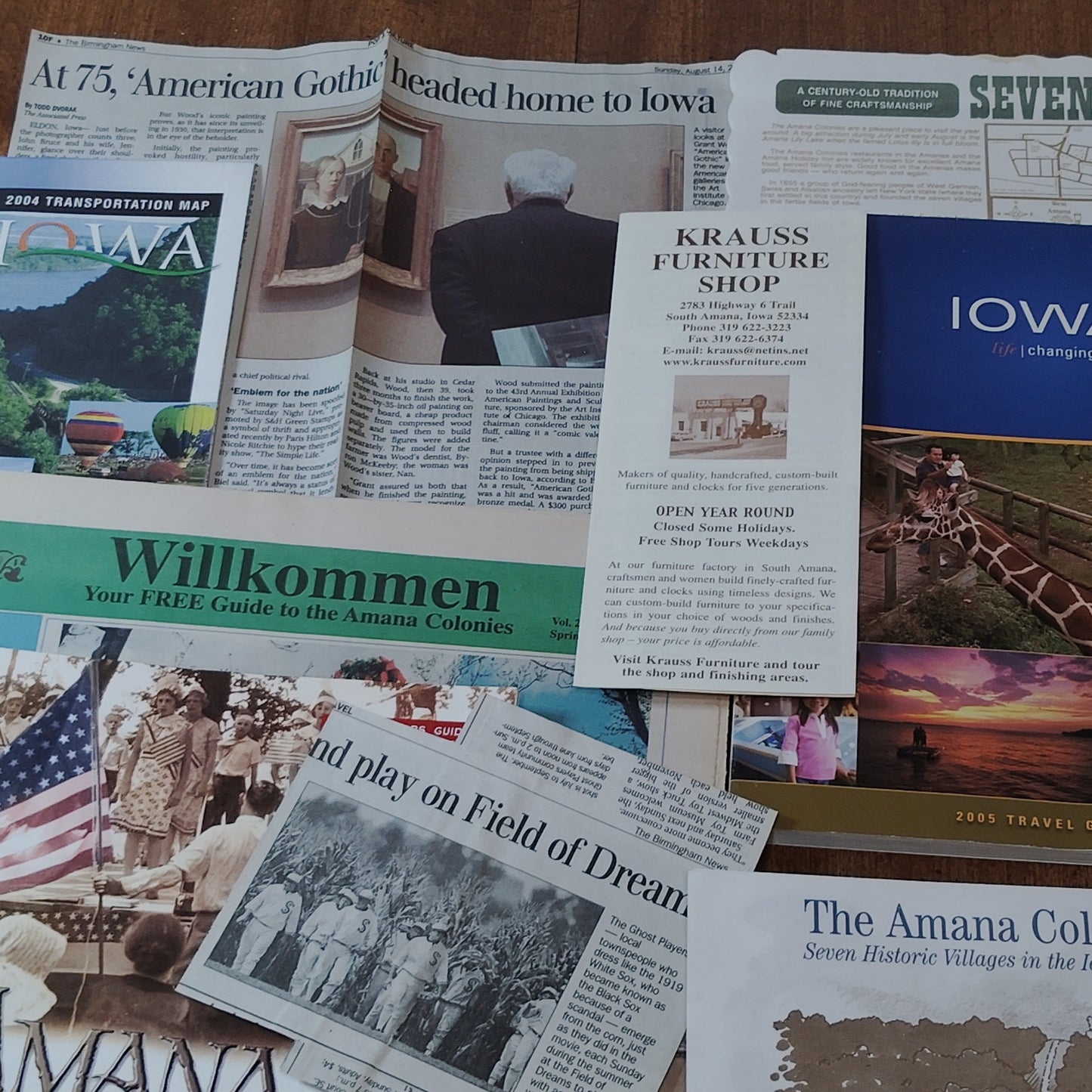 2005 Iowa Travel Ephemera Collection - Amana Colonies & Souvenirs