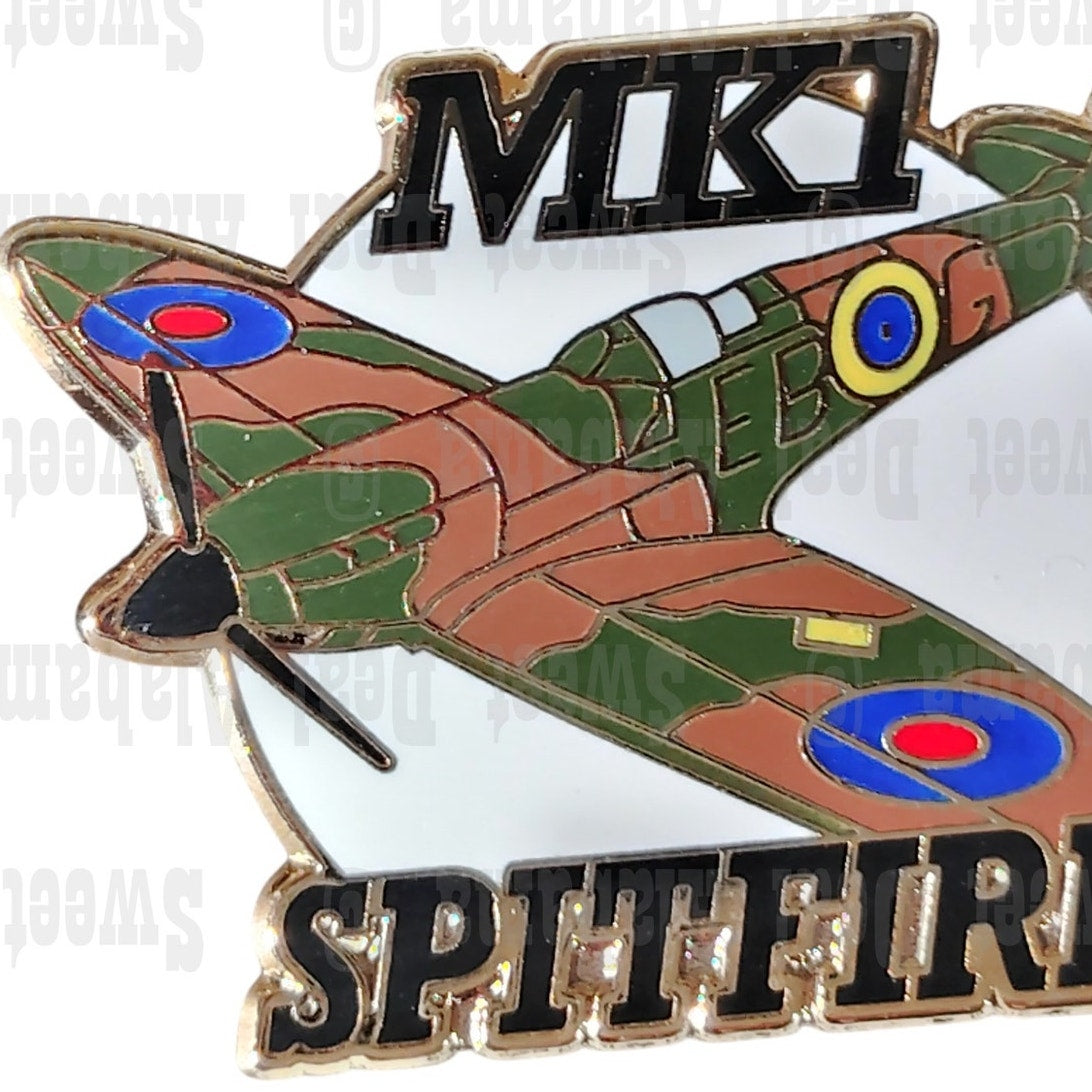 Spitfire MK1 Aircraft, Collector's Hat, Lapel, Brooch Pin 1-1/4"W x1"H