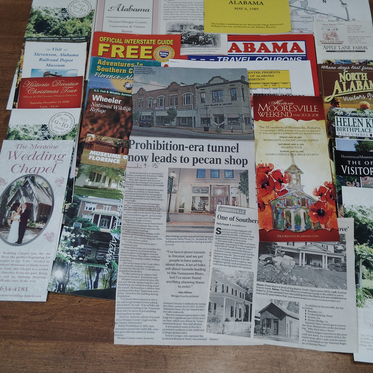 Mooresville, Alabama 2008 Travel Ephemera Lot - Vintage Brochures & Maps