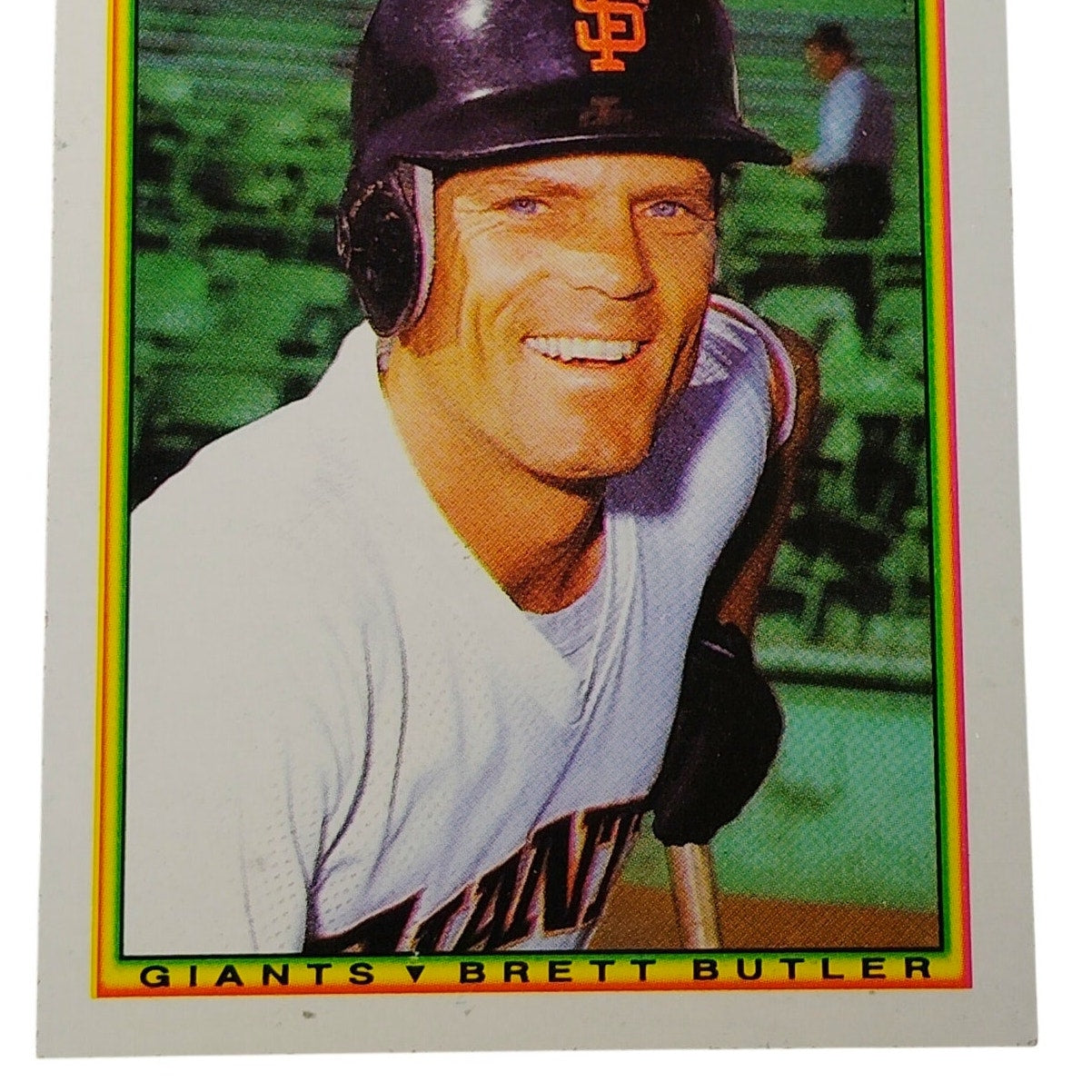 1990 Bowman Brett Butler #237 San Francisco Giants Outfielder Baseball Card NM