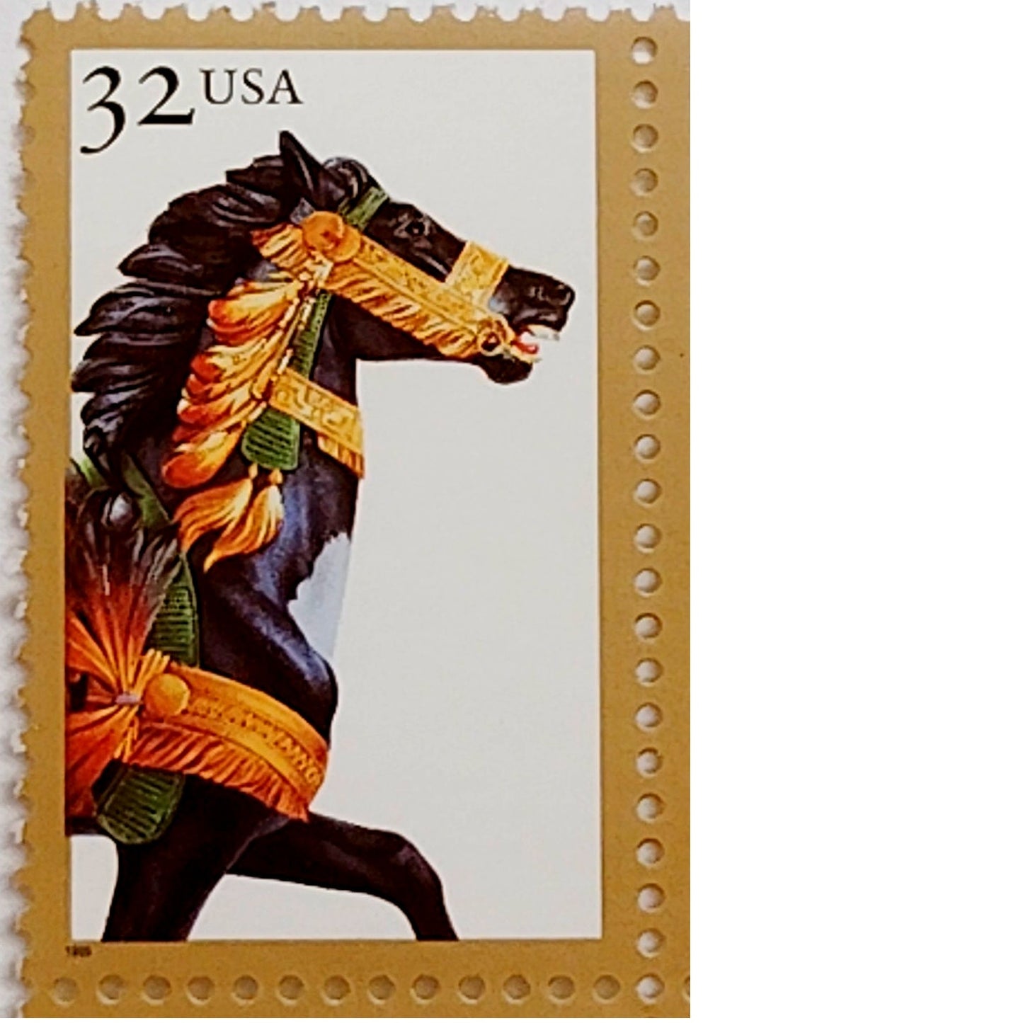 Block of 10 – 1995 USA 32¢ Carousel Horses MNH Scott 2976–2979
