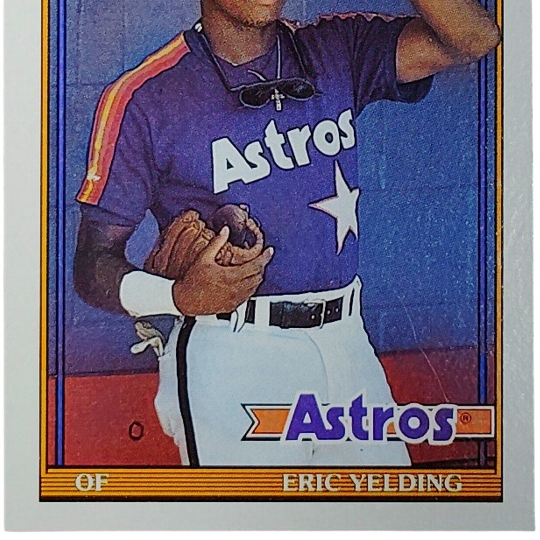 1991 Topps Eric Yelding 59 Houston Astros 40th Anniversary Baseball Card VG/EX