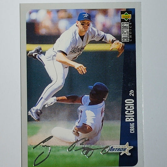 1996 Upper Deck Collector's Choice Silver Signature Craig Biggio #159 Astros