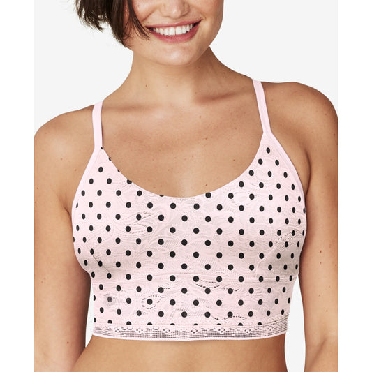 Maidenform All Over Lace Longline Bralette DMSLLB – Modern Dot Sandshell, Medium