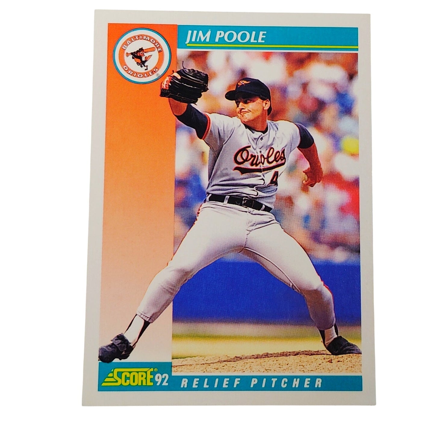 1992 Score Jim Poole #693 Baltimore Orioles Relief Pitcher MLB Baseball NM