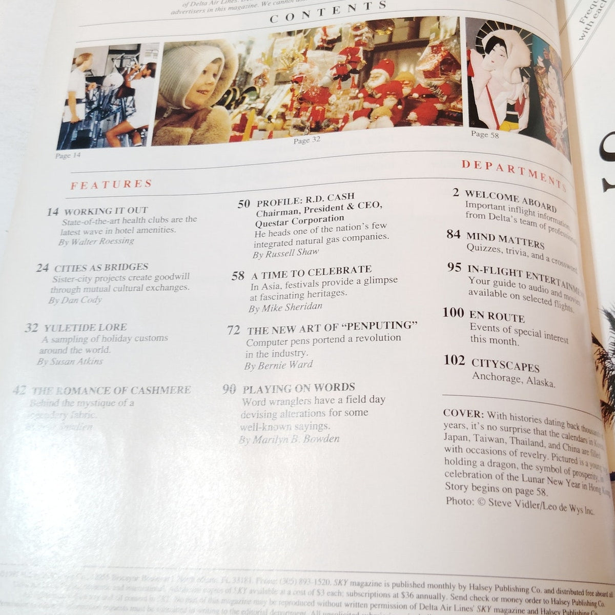 Delta Sky Mag - December 1991 - Asian Celebrations, Holidays Around the World