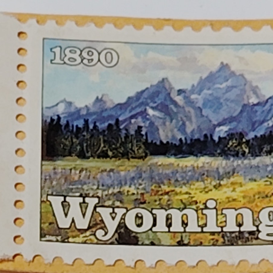 USPS 1990 Wyoming Statehood 25 Cent Commemorative Stamp Scott #2444