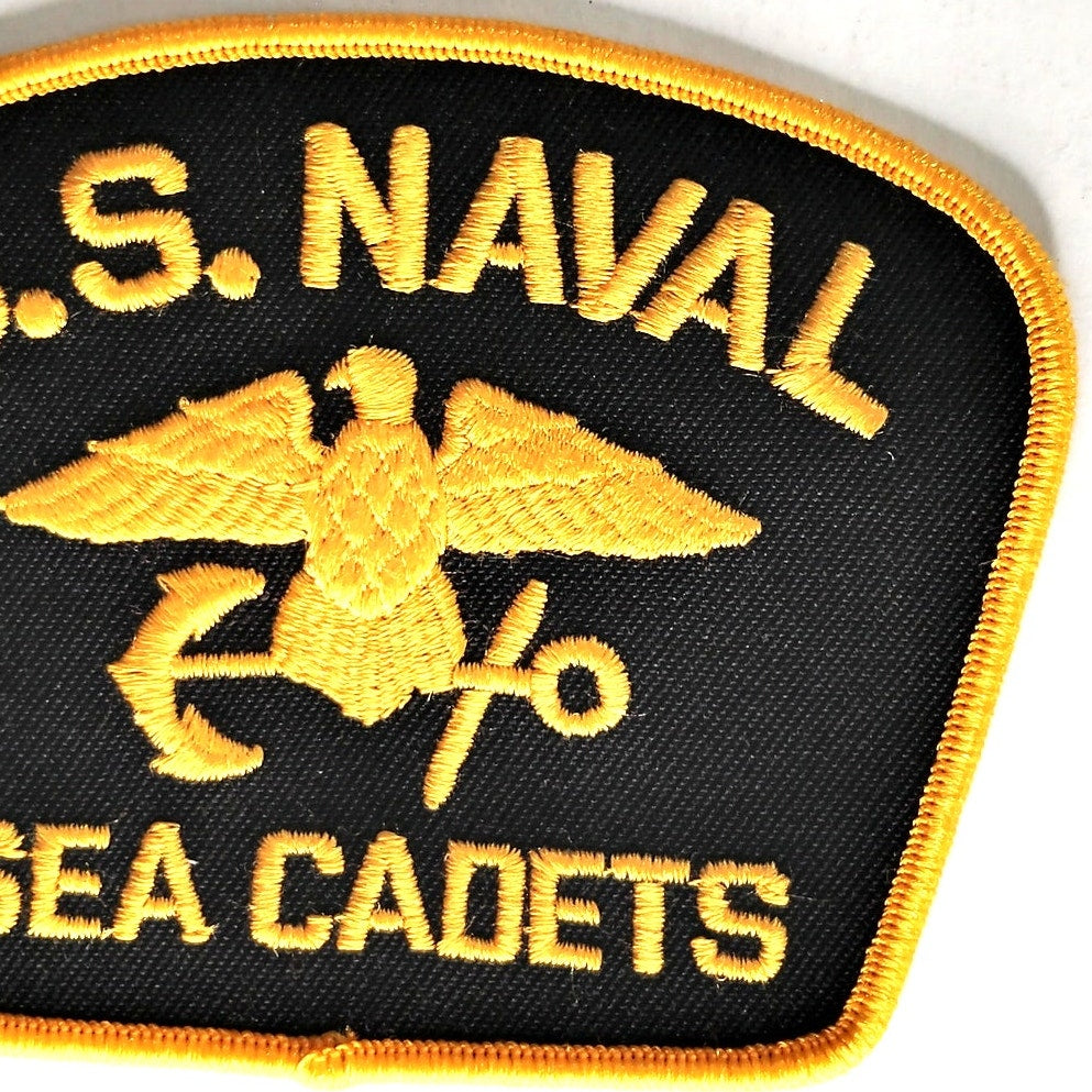 Large US Naval Sea Cadet Corps Embroidered Patch Eagle Anchor 3" × 3‑3/4" Sew‑On
