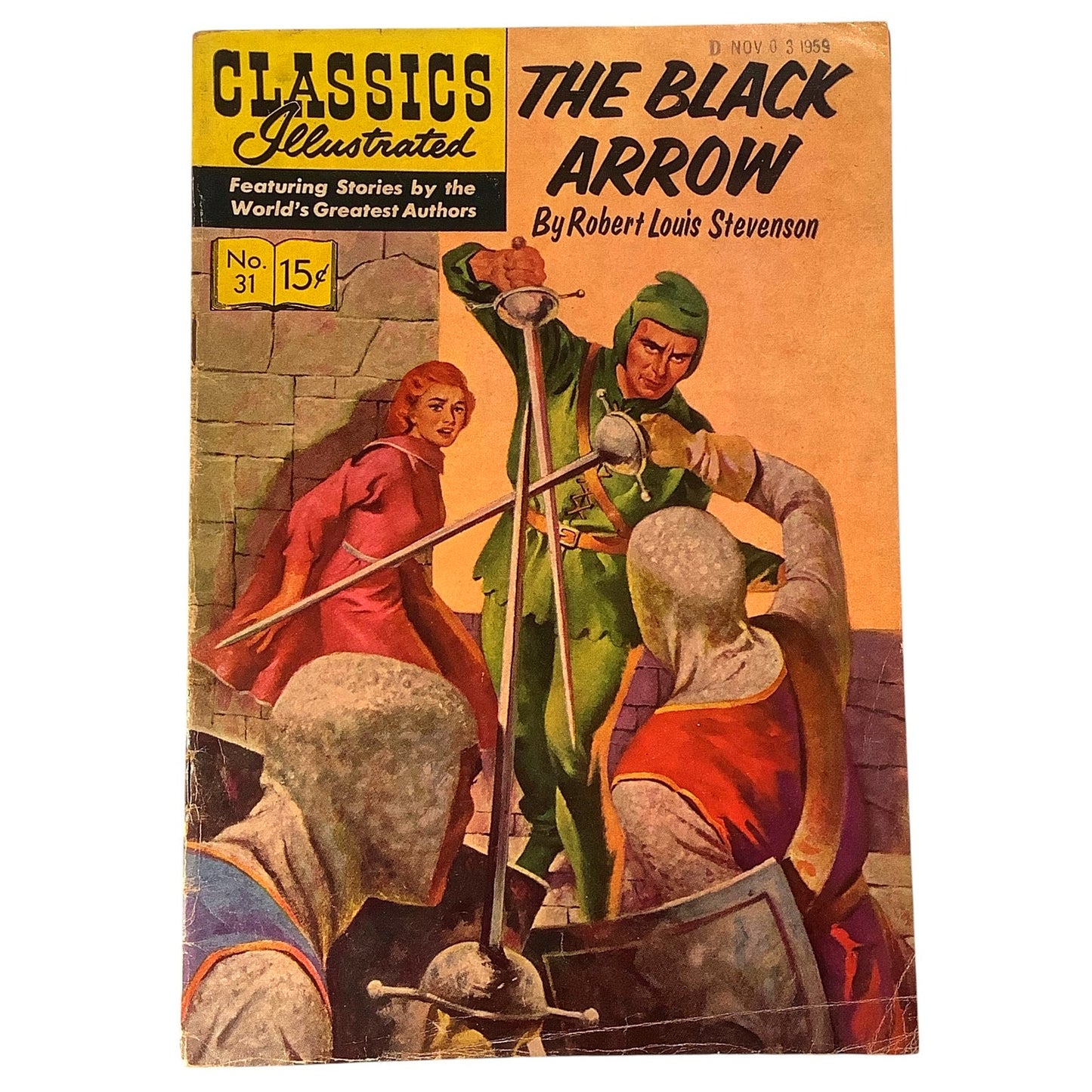 Classics Illustrated, The Black Arrow by Robert Louis Stevenson #31, Nov. 1959