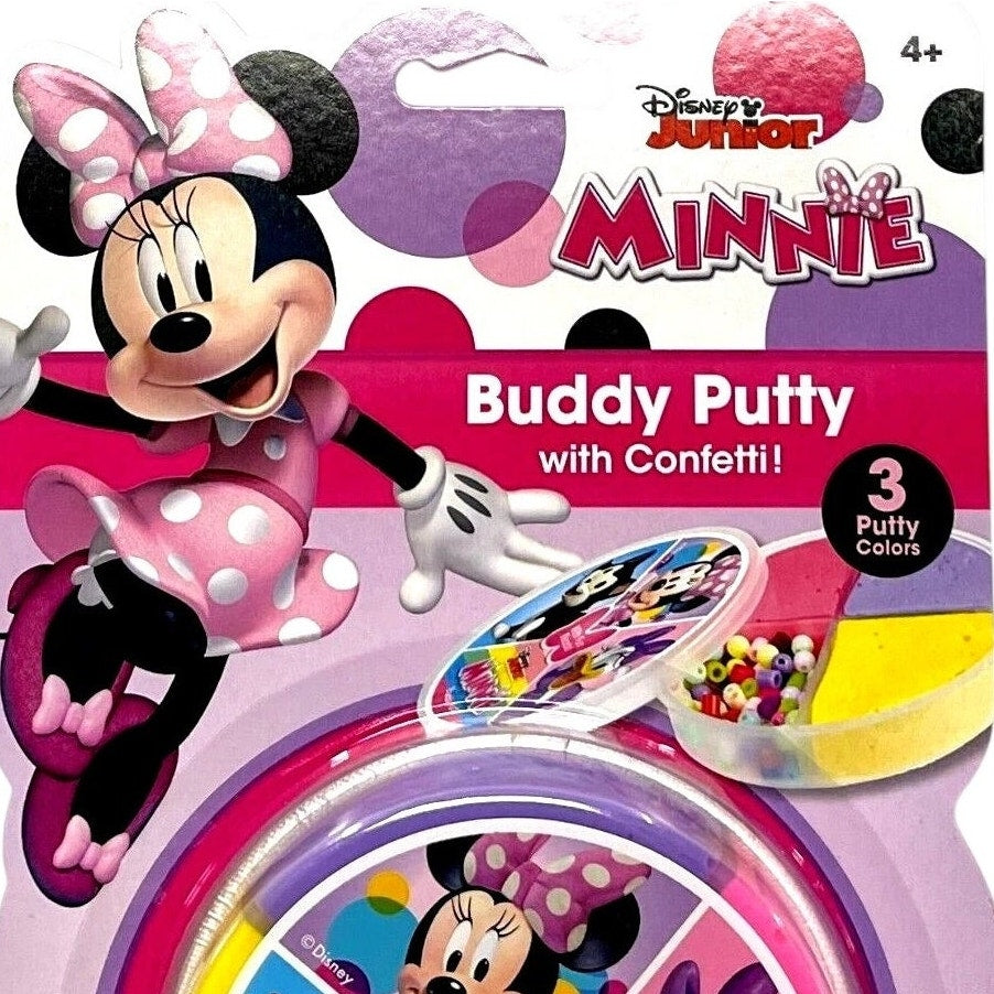 Disney Minnie Buddy Putty – 1 Pack w/ Confetti, 3 Colors, Fun Beads, Ages 4+
