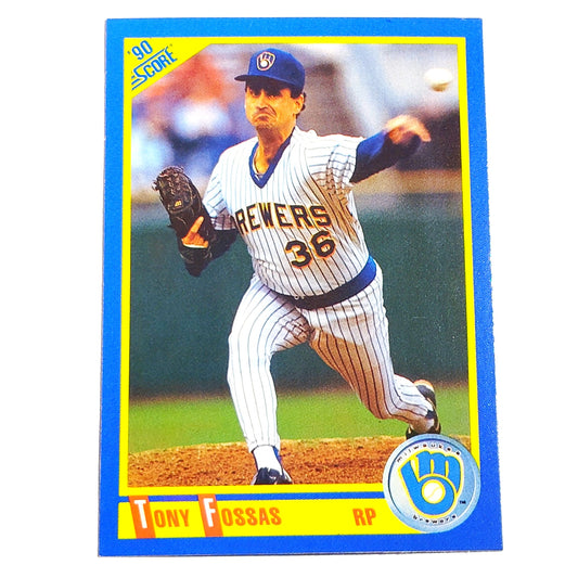 1990 Score Tony Fossas #567 Boston Red Sox Relief Pitcher MLB Baseball EX