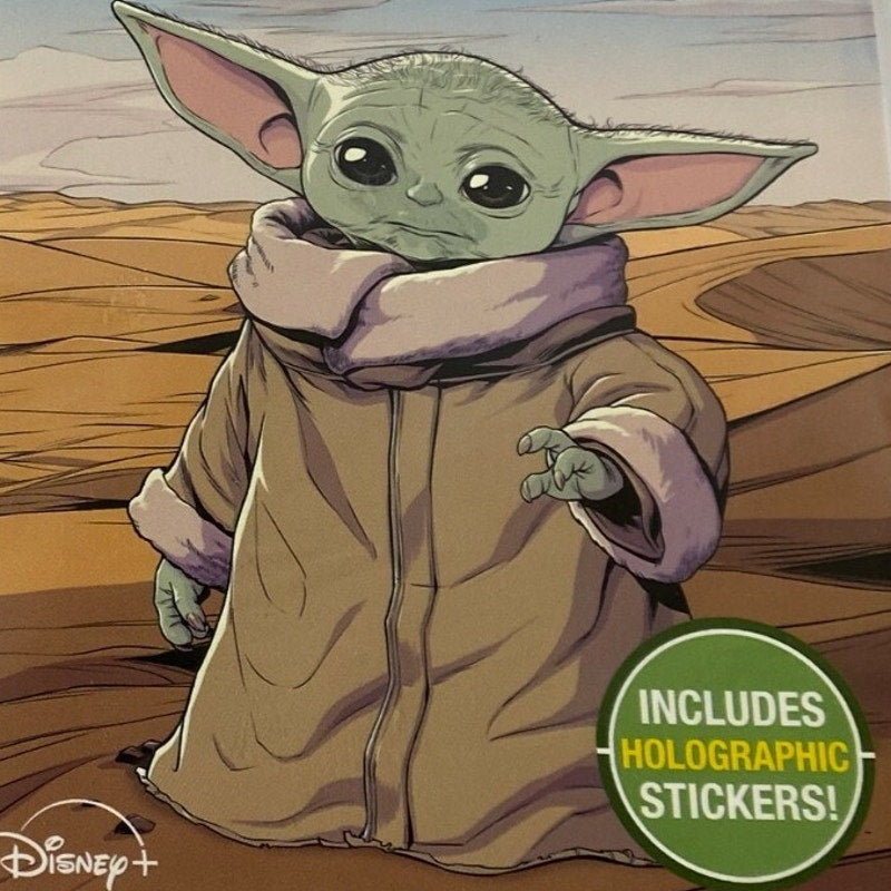 Star Wars Mandalorian Sticker Book Disney Colortivity Holographic Stickers