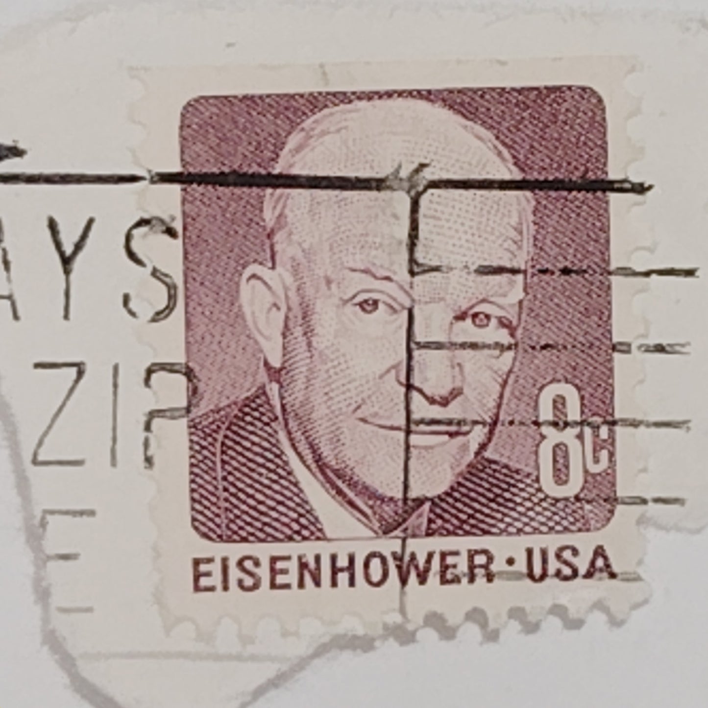 1971 Dwight D. Eisenhower – 3 Used 8¢ Prominent Americans Series – Scott #1393