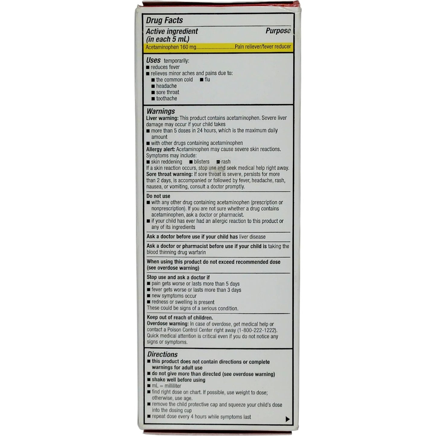 DG Health Children’s Pain Relief – Cherry Liquid – 8 fl oz – Exp. 03/2026