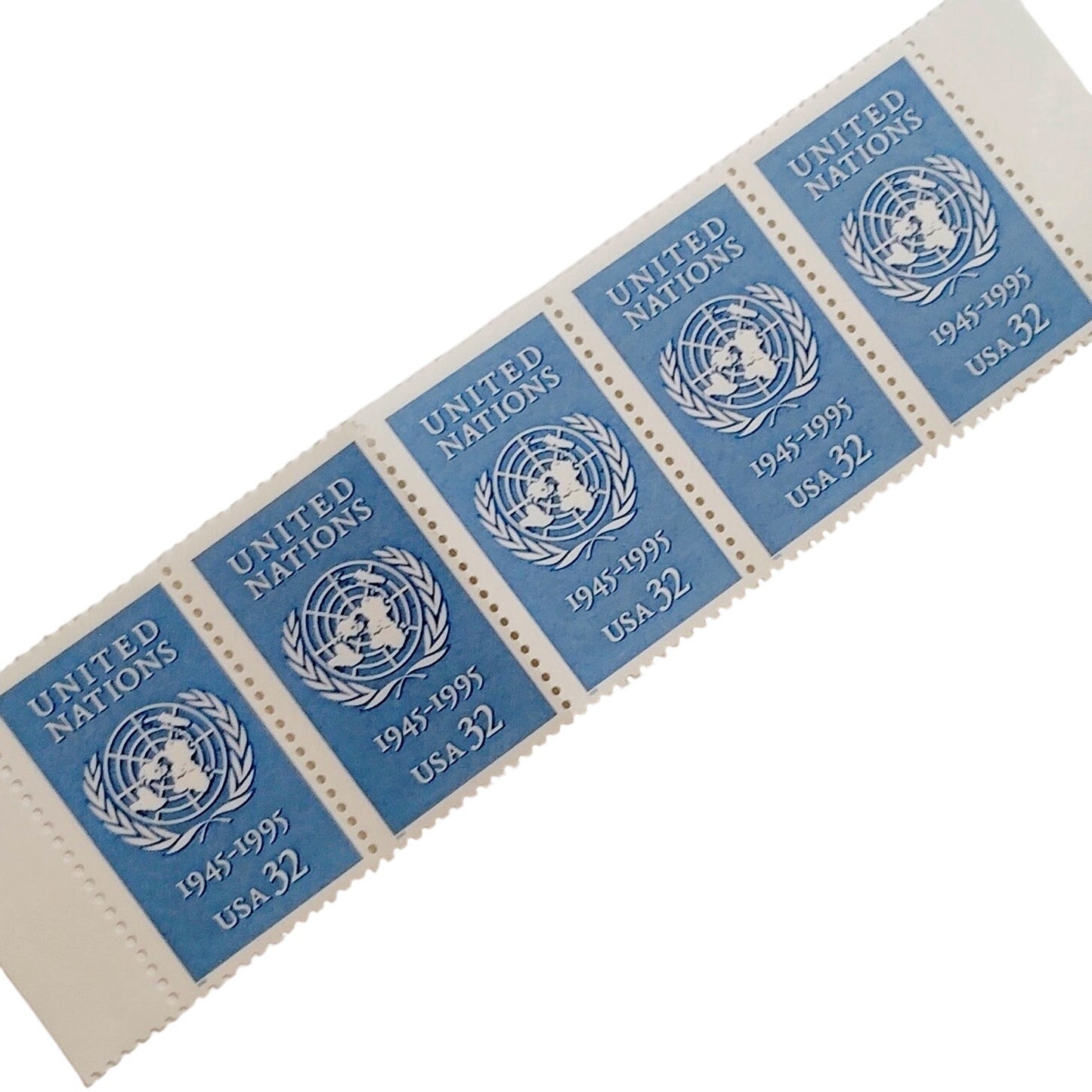 Strip of 5 – 1995 USA 32¢ United Nations 50th Anniversary MNH Scott 2974