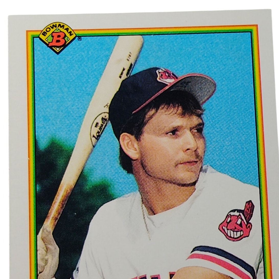 1990 Bowman Mark Lewis RC #338 Cleveland Indians SS Rookie Baseball Card NM